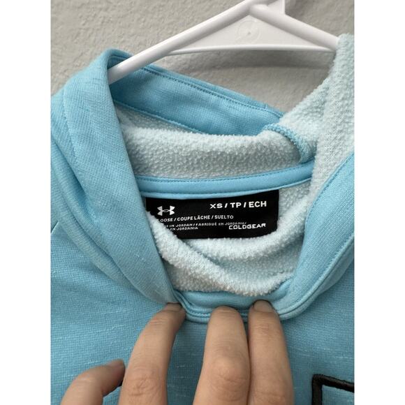 Under Armour Hoodie Womens XSmall Cowl Neck Sweatshirt Loose‎ Gym Casual Relaxed - Picture 3 of 3